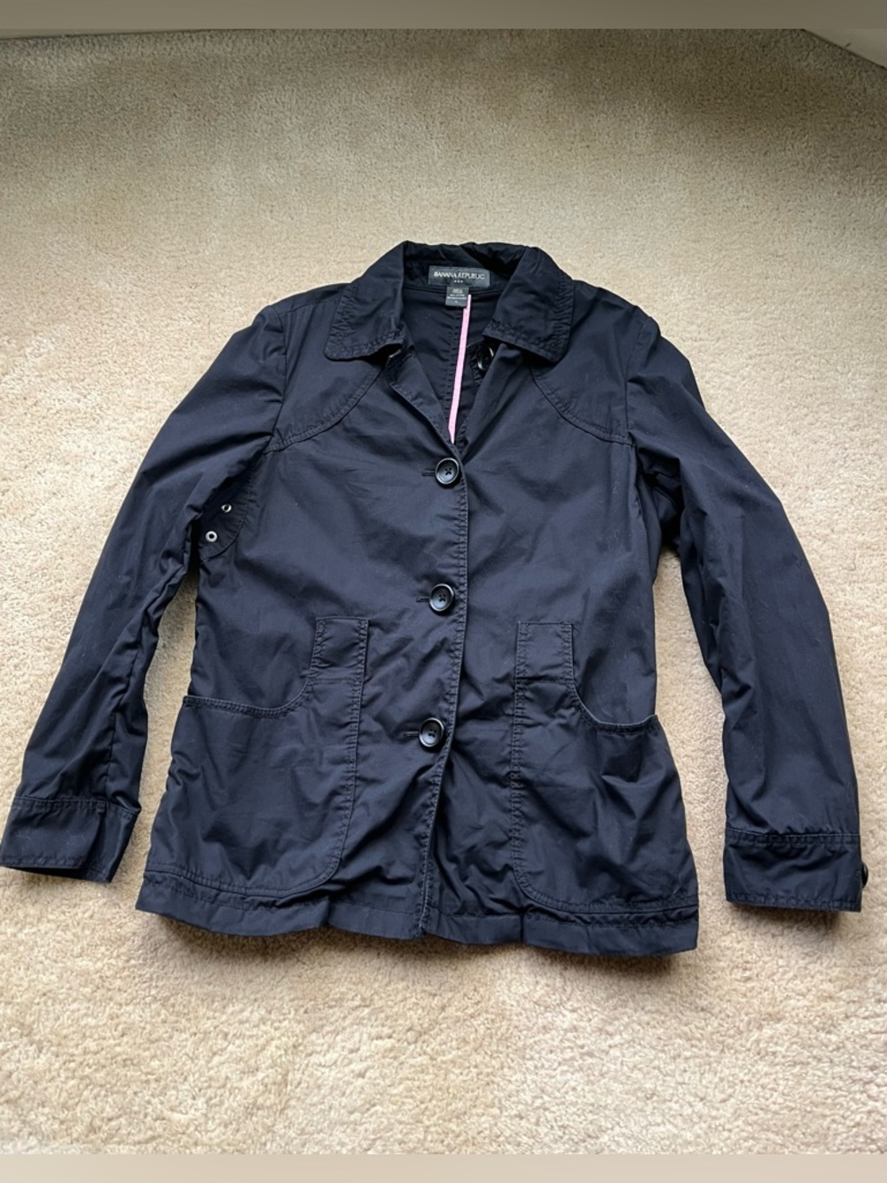 Banana Republic Women’s Black Utility Jacket w/ Pockets - Sz L - VGUC - #RN54023